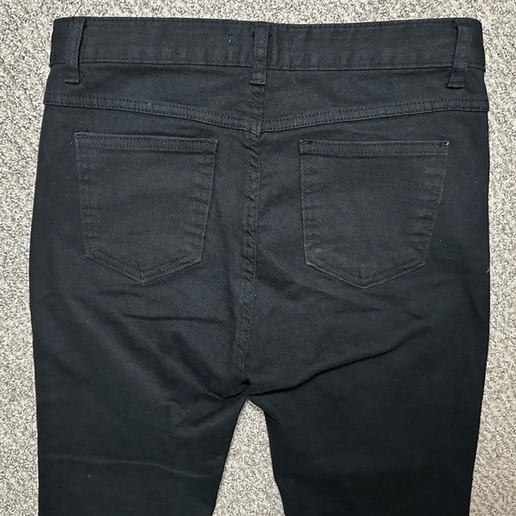 Oak + Fort Black Raw Hem Flare Jeans - Size Medium - Picture 5 of 6